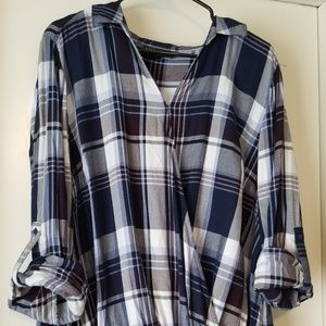 Lane Bryant plaid top